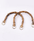 Bamboo Bag Handles, with Alloy Clasps, Golden Bamboo Bag Handles, with Alloy Clasps, Golden