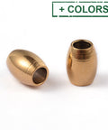 Barrel Ion Plating(IP) 304 Stainless Steel Spacer Beads, 4x5mm long, hole: 2mm Barrel Ion Plating(IP) 304 Stainless Steel Spacer Beads, 4x5mm long, hole: 2mm