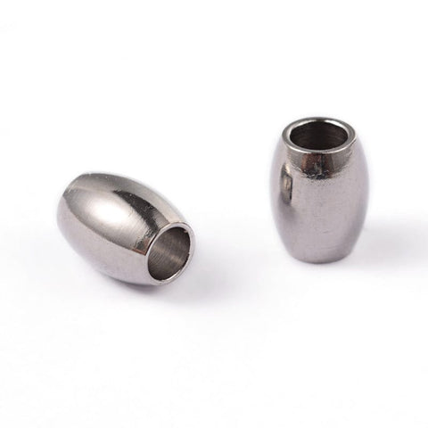 STAINLESS STEEL Barrel Ion Plating(IP) 304 Stainless Steel Spacer Beads, 4x5mm long, hole: 2mm Barrel Ion Plating(IP) 304 Stainless Steel Spacer Beads, 4x5mm long, hole: 2mm