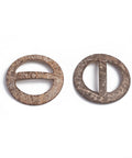 (BC8985-02) Coconut Slider Buckles, Flat Round, Coconut Brown 62.4mm (4 PCS) (BC8985-02) Coconut Slider Buckles, Flat Round, Coconut Brown 62.4mm (4 PCS)
