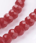 FIREBRICK (BE2822-29) (BE2822-X) Imitation Jade Glass Beads Faceted, Rondelle 3.5x2.5~3mm (1 STR) (BE2822-X) Imitation Jade Glass Beads Faceted, Rondelle 3.5x2.5~3mm (1 STR)
