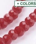 (BE2822-X) Imitation Jade Glass Beads Faceted, Rondelle 3.5x2.5~3mm (1 STR) (BE2822-X) Imitation Jade Glass Beads Faceted, Rondelle 3.5x2.5~3mm (1 STR)