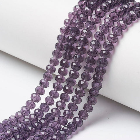 MEDIUM PURPLE (BE8827-D15) (BE8827-X) Glass Beads Strands, Faceted, Rondelle, Cyan, 3.5x3mm (1 STR) (BE8827-X) Glass Beads Strands, Faceted, Rondelle, Cyan, 3.5x3mm (1 STR)