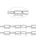 BeadsBalzar Beads & Crafts 1 METER (SC8913-1M-P) (SC8913-P-X) 304 Stainless Steel Paperclip Chains, Unwelded, Link: 17x7x1.5mm