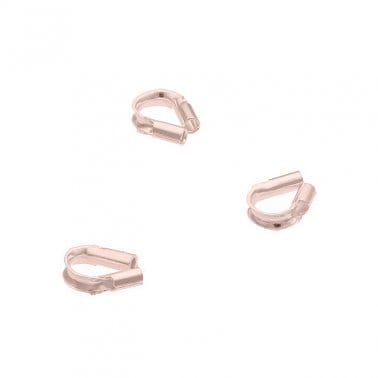BeadsBalzar Beads & Crafts 1 MICRON ROSE GOLD PLATED (925-G142-1RGP) (925-W143-X) SILVER 925 WIRE GUARDIAN FOR 0.8MM WIRE (10 PCS)