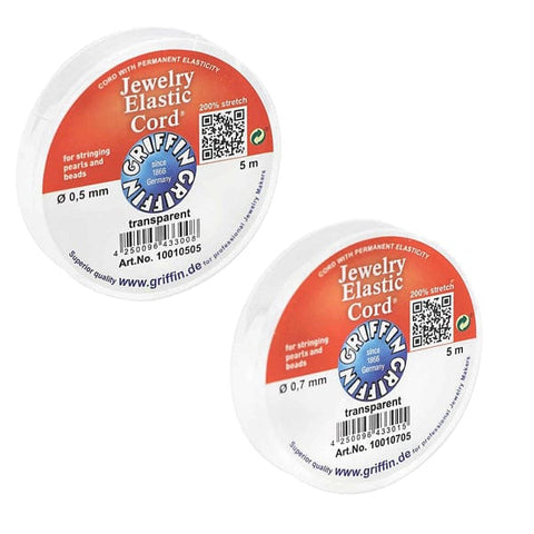 BeadsBalzar Beads & Crafts (10010-BULK1) Griffin High Grade Jewelry Elastic Cord (2 Sppols / 5 Mtrs each)