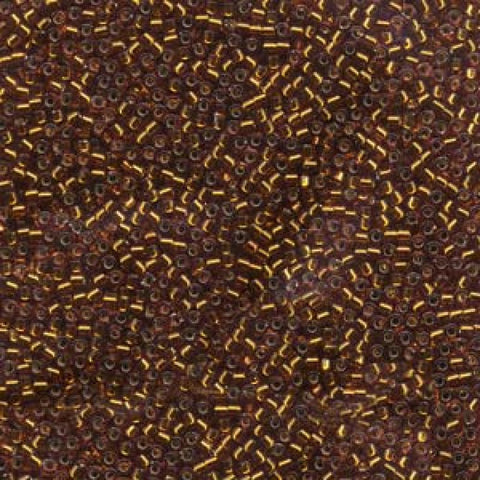 BeadsBalzar Beads & Crafts 10g MIYUKI DELICA 11/0 SILVER LINED AMBER