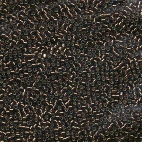 BeadsBalzar Beads & Crafts 10g Miyuki Delica 11/0 Silver Lined Brown