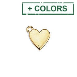 BeadsBalzar Beads & Crafts 12PCS  Alloy Heart charm 9.3 x 9.8mm