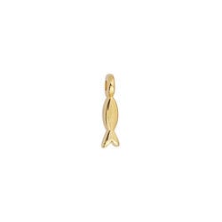 BeadsBalzar Beads & Crafts 24.KT GOLD PLATED (GQF9159-GP) (GQF9159-X) Alloy Motif mini fish pendant for 1.5mm Hole: Ø 1.5 (4 PCS)