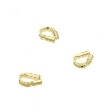 BeadsBalzar Beads & Crafts 3 MICRON GOLD PLATED (925-G142-3GP) (925-G142-X) SILVER 925 WIRE GUARDIAN FOR 0.6MM WIRE (10 PCS)