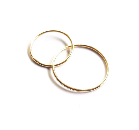 BeadsBalzar Beads & Crafts 3 MICRON YELLOW GOLD PLATED (925-GR64-3GP) (925-GR64-X-2SET) Silver 925 Entwined 15 & 20mm rings (2 SET)