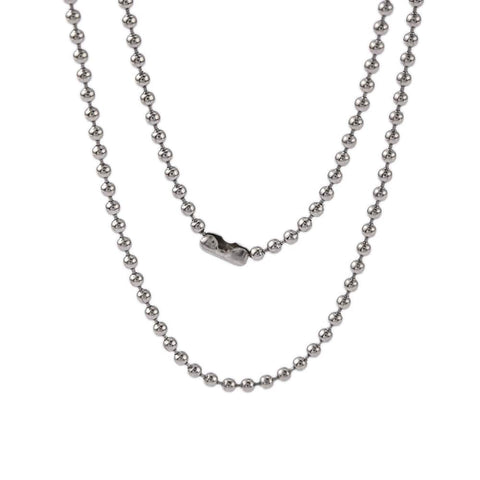 BeadsBalzar Beads & Crafts 304 Stainless Steel Ball Chain Necklaces, Stainless Steel Color, 18 inch(46cm)