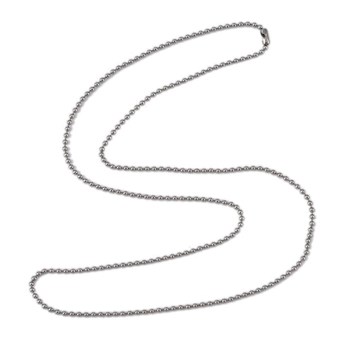 BeadsBalzar Beads & Crafts 304 Stainless Steel Ball Chain Necklaces, Stainless Steel Color, 18 inch(46cm)