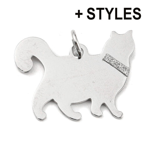 BeadsBalzar Beads & Crafts 304 Stainless Steel dog or Cat Stamping / laser Engravable Pendant tags
