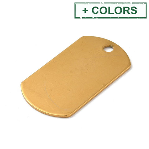 BeadsBalzar Beads & Crafts 304 Stainless Steel Pendants, Rectangle, Stamping Blank Tag, 19.5x35mm