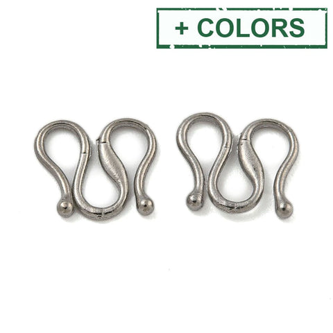BeadsBalzar Beads & Crafts 304 Stainless Steel S-Hook Clasps – 7mm x 8mm