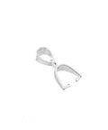 BeadsBalzar Beads & Crafts (925-B146-S) SILVER 925 10MM DUAL PENDANT BAILS WITH 1MM PIN (1 PC)