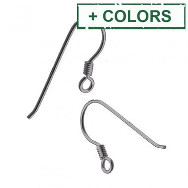 BeadsBalzar Beads & Crafts (925-E18) Sterling silver Spiral hooks earring supports , GOLD PLATED(1 PAIR)