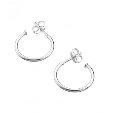 BeadsBalzar Beads & Crafts (925-ER83-S-2PR) SILVER 925 17,5MM TUBE HOOP EARRINGS 1,5MM WITH FLAT HEAD (2 PAIR)