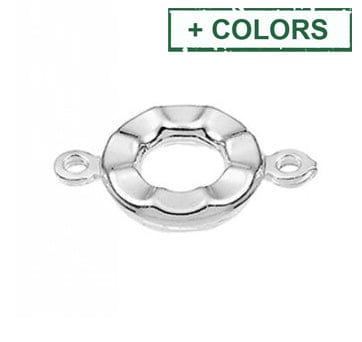 BeadsBalzar Beads & Crafts (925-L132-X) SILVER 925 10MM HAMMERED ROUND LINK (1 PC)
