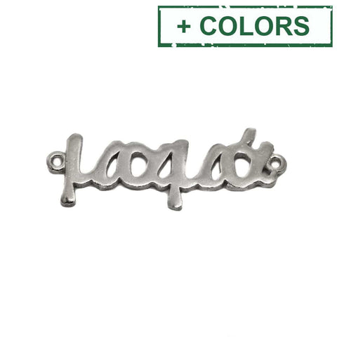 BeadsBalzar Beads & Crafts (925-M145-X) Silver 925 'Mama' link 10x23mm (1 PC)