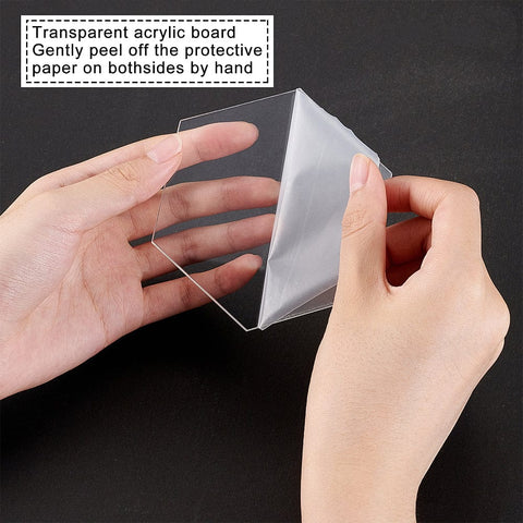 BeadsBalzar Beads & Crafts Acrylic Board, Hexagon, Clear Size: about 87mm wide, 100mm long, 3mm thick.