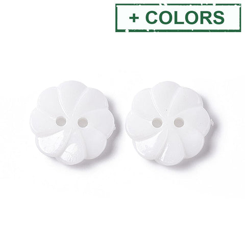 BeadsBalzar Beads & Crafts Acrylic Buttons, 2-Hole, Dyed, Flower, Size: about 18mm