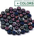 BeadsBalzar Beads & Crafts (AH7604-X) Opaque Acrylic Beads, Flat Round 7mm (10 GMS +-70 PCS)