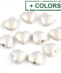 BeadsBalzar Beads & Crafts (AH8780-X) Spray Painted Acrylic Rubberized Style, Faceted, Hearts, 10.5x11.5x5mm (30 GMS / +- 70 PCS)