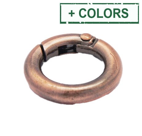 BeadsBalzar Beads & Crafts Alloy Spring Gate Rings, O Rings, 6 Gauge, 20x4mm