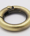 BeadsBalzar Beads & Crafts Alloy Spring Gate Rings, O Rings, Antique Bronze, 6 Gauge, 20x4mm