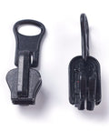 BeadsBalzar Beads & Crafts Alloy Zipper Puller, Garment Accessories, Black, 24x15x14mm, 24x15x2mm
