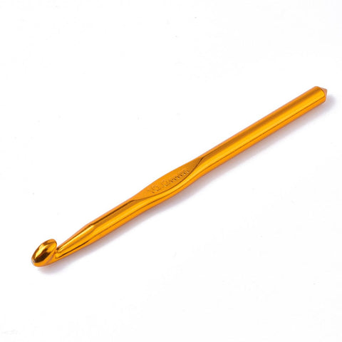 BeadsBalzar Beads & Crafts Aluminum Crochet Hook, Orange 150mm long, 11mm wide, 10mm thick; pin: 10mm