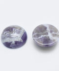 BeadsBalzar Beads & Crafts AMETHYST Natural Semi-Precious Cabochon Flatbacks, Half Round, 20mm