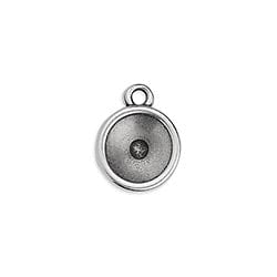 BeadsBalzar Beads & Crafts ANTIQUE SILVER (GQS7134-ANS) (GQS7134-X) Setting ss39 with one ring 10X14MM (2 PCS)
