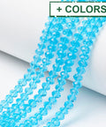 BeadsBalzar Beads & Crafts (BE8827-D08) Glass Beads Strands, Faceted, Rondelle, Cyan, 3.5x3mm (1 STR)