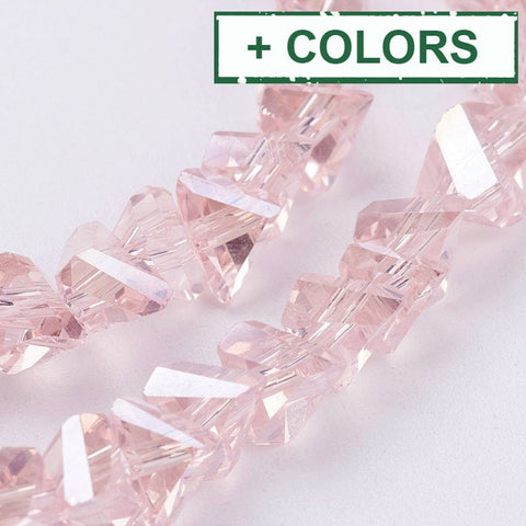 BeadsBalzar Beads & Crafts (BE8966-X) Glass Beads, Faceted, Triangle, 5x4.5x6mm (1 STR)