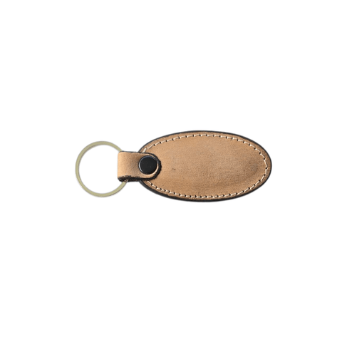 BeadsBalzar Beads & Crafts BEIGE Genuine Real Buffalo Leather Key Rings Dyed