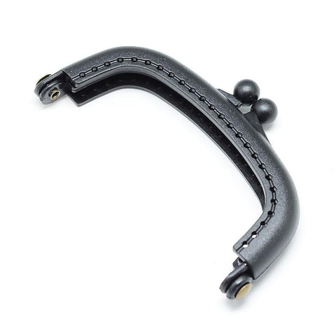 BeadsBalzar Beads & Crafts (BH8794A) Plastic Purse Frame Handle for Bag, Black, 50x85x12mm (1 PC)