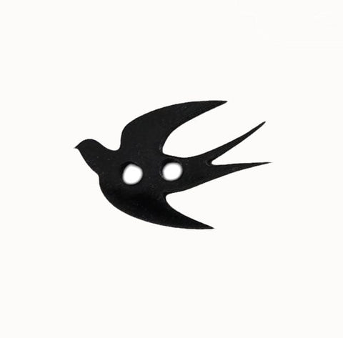 BeadsBalzar Beads & Crafts BLACK Acrylic Swallow Button Style Connector for March Bracelets