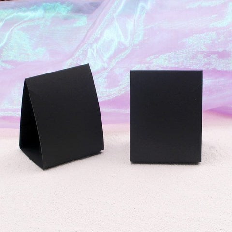 BeadsBalzar Beads & Crafts BLACK Foldable Paper Jewelry Display Cards, for Earring or Necklace Display,
