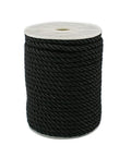 BeadsBalzar Beads & Crafts BLACK Twisted Nylon Thread, 5mm thick, about 16 meters