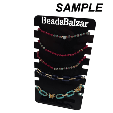 BeadsBalzar Beads & Crafts BRACELETS ONLY Custom Plexi Display Stands – 3mm Thick | Jewelry Holders for Bracelets