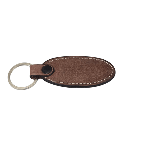 BeadsBalzar Beads & Crafts BROWN Genuine Real Buffalo Leather Key rings Dyed
