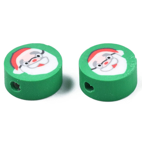 BeadsBalzar Beads & Crafts (CC9078A) Polymer Clay Beads, Christmas Style,  9x4~4.5mm (20 PCS)