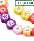 BeadsBalzar Beads & Crafts (CF9140-X) Polymer Clay Beads, Flower, Indian Red, 8~10mm (40 PCS)
