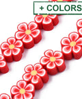 BeadsBalzar Beads & Crafts (CF9142-X) Polymer Clay Beads, Flower, 7.5~10mm (40 PCS)