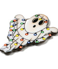 BeadsBalzar Beads & Crafts Christmas Acrylic Pendant, Ghost, Floral White Size: about 35.5x47.5mm