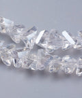 BeadsBalzar Beads & Crafts CLEAR AB (BE8966-AB01) (BE8966-X) Transparent Glass Beads, Faceted, Triangle, 5x4.5x6mm (1 STR)